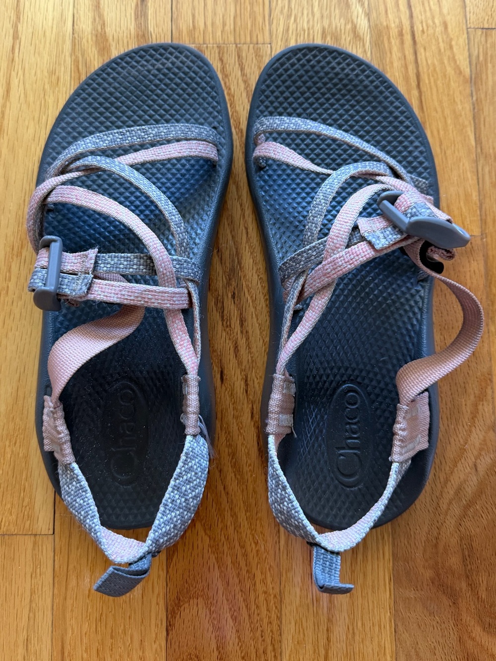 Chaco Women's/Girls Strappy Sandal in Pink and Gray